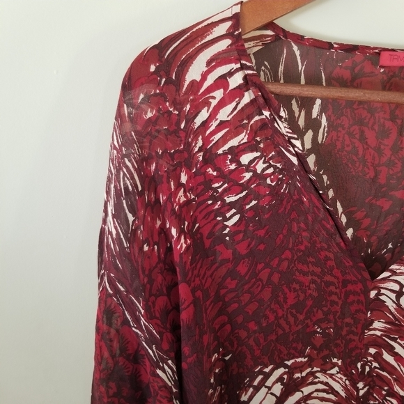 Tamara Mellon Silk Blouse Dolman Sleeve Casual Cover Size 8 - Picture 7 of 8